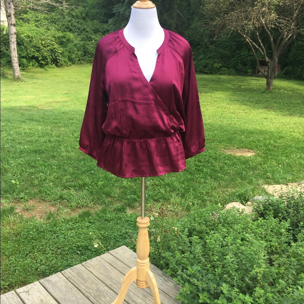 Burgundy Banana Republic Top